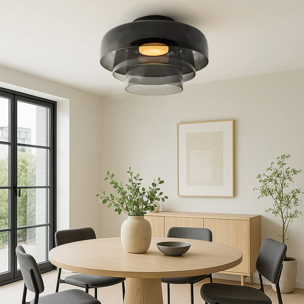 Nordic Glass Layered Pendant Light - Minimalist Pendant Lamp - Image 8