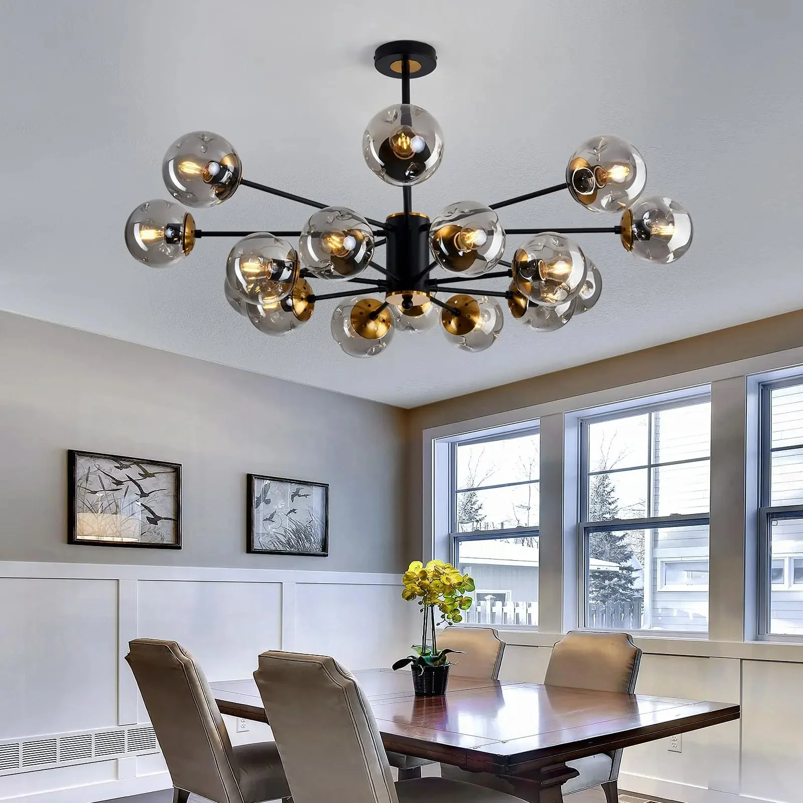 Nordic Glass Pendant Light Modern Scandinavian Chandelier - Image 2