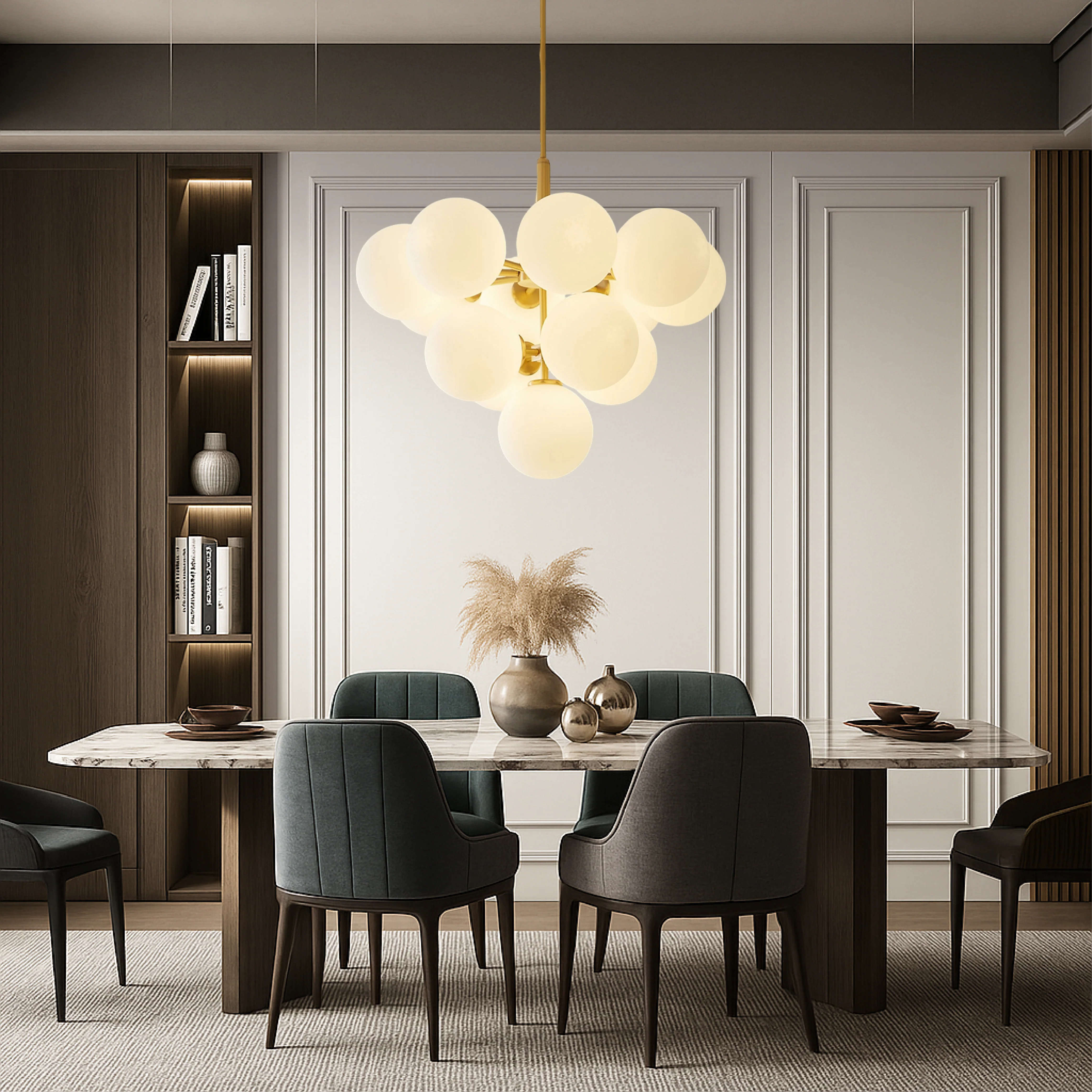 Nordic Globe Pendant Light - Modern Ball Chandelier
