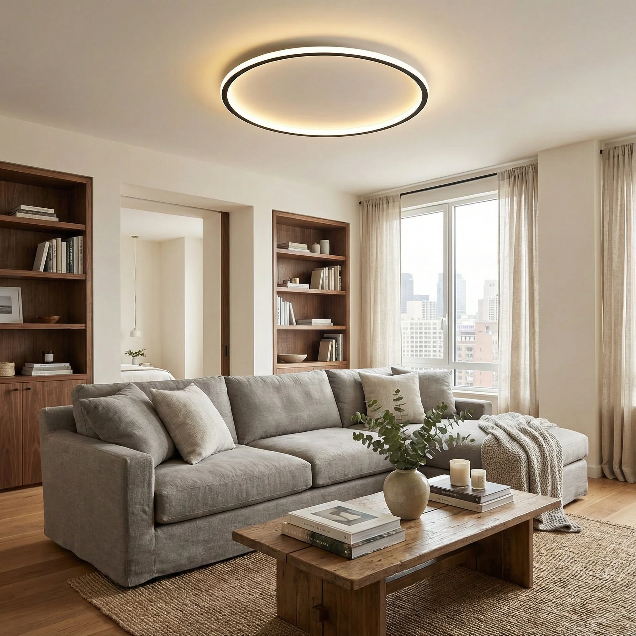 Nordic Round LED Ceiling Light - Modern Home Fixture - Image 2