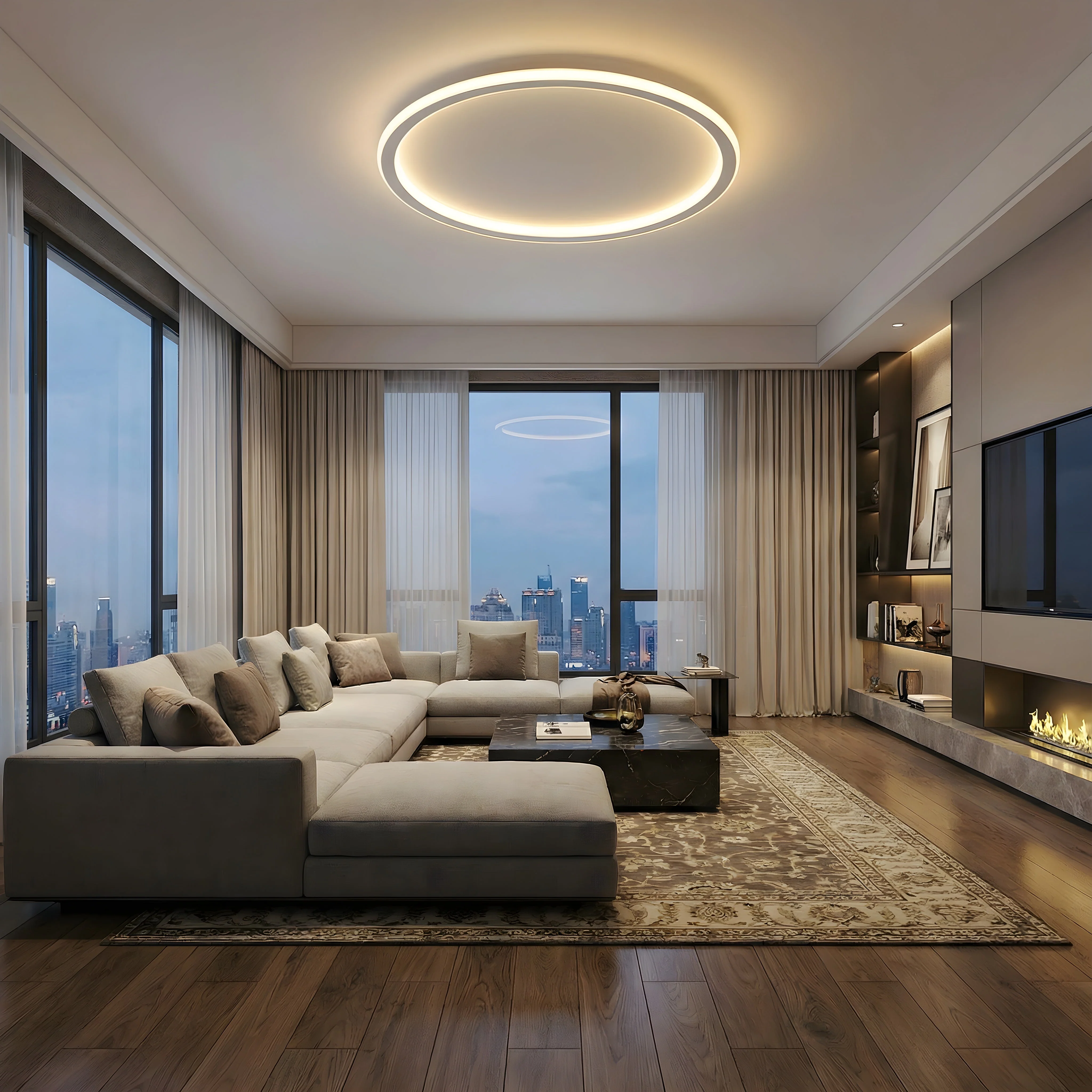 Nordic Round LED Ceiling Light - Modern Home Fixture - Image 3