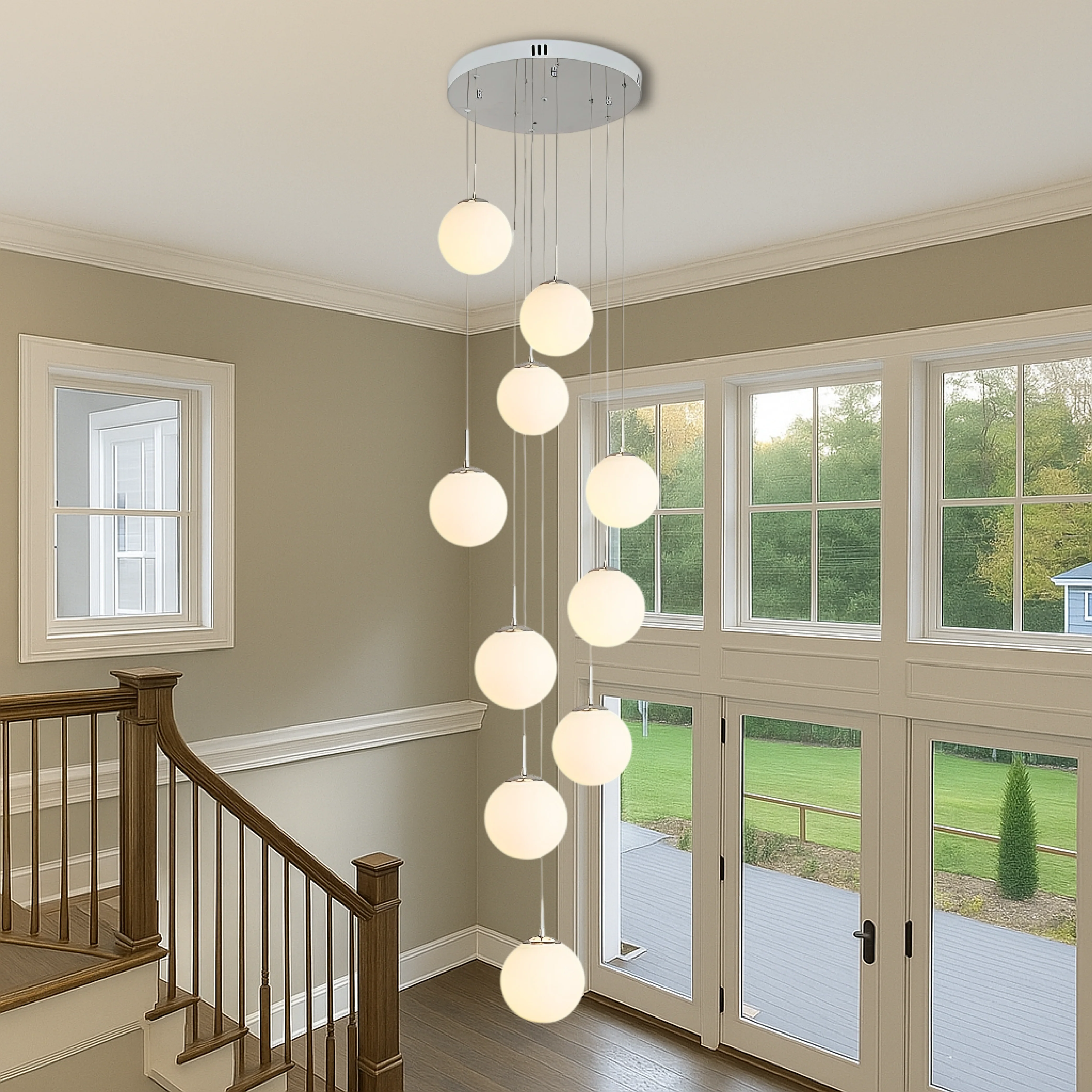 Nordic Staircase Chandelier - Modern Pendant Light for Hallways - Image 3