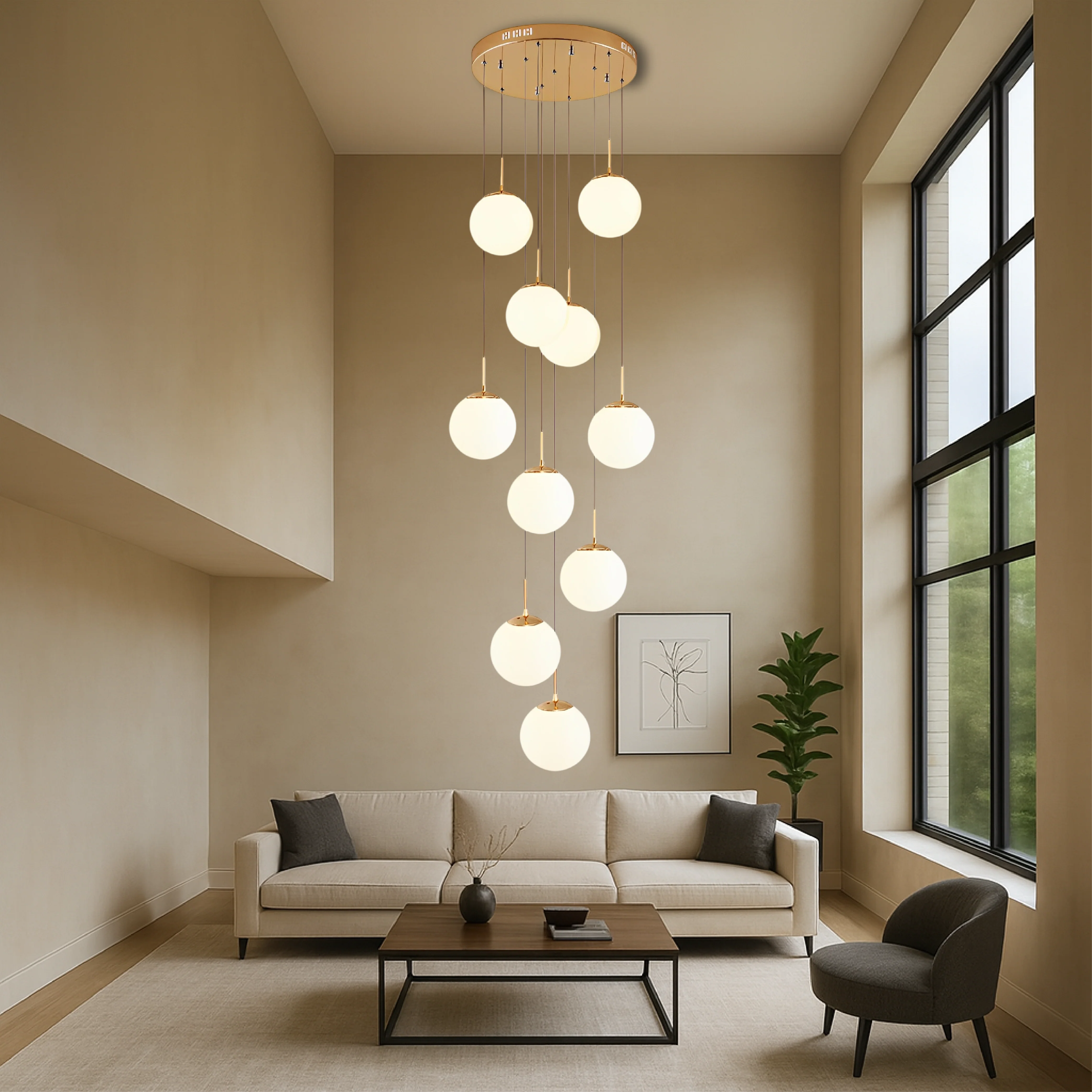 Nordic Staircase Chandelier - Modern Pendant Light for Hallways - Image 4