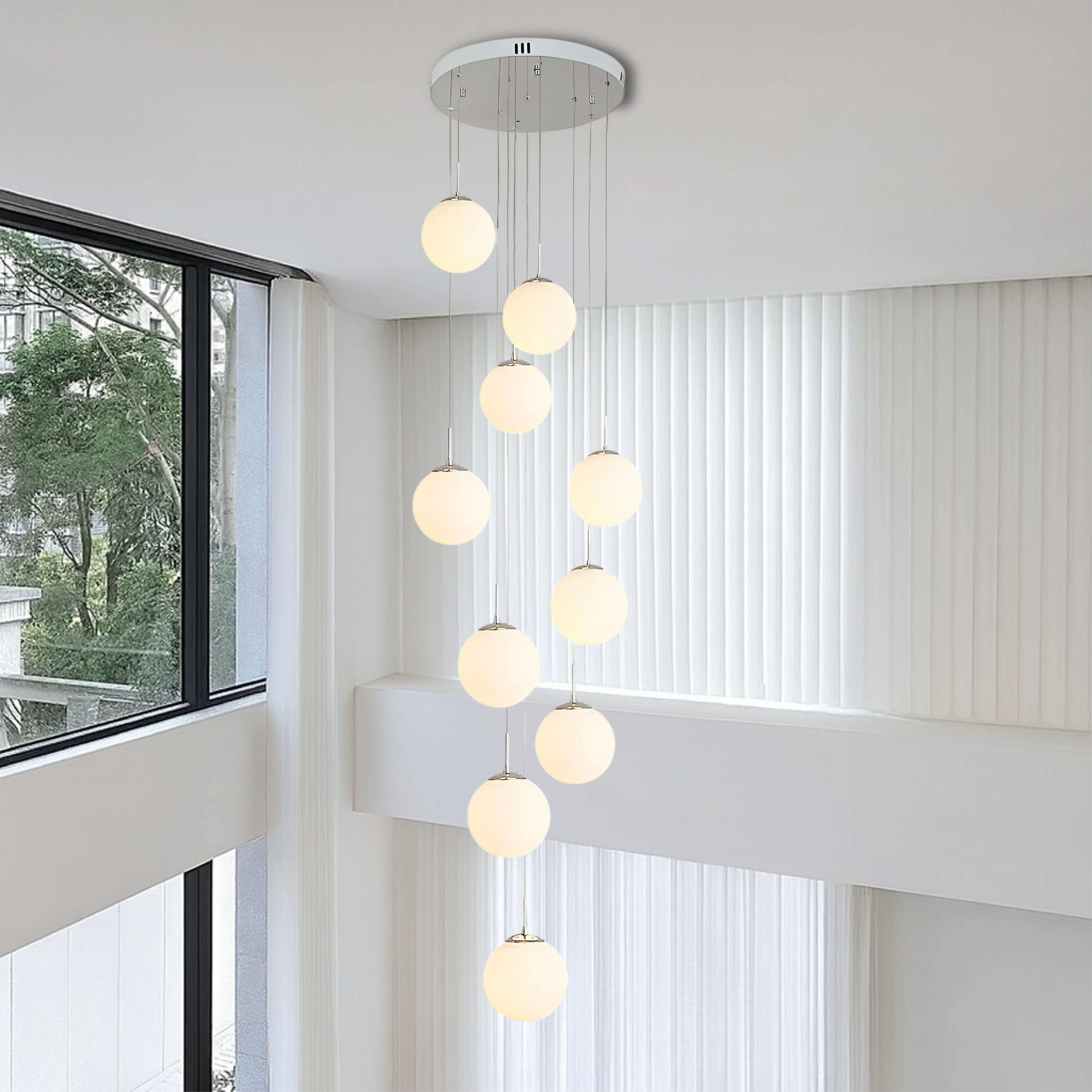 Nordic Staircase Chandelier - Modern Pendant Light for Hallways - Image 5