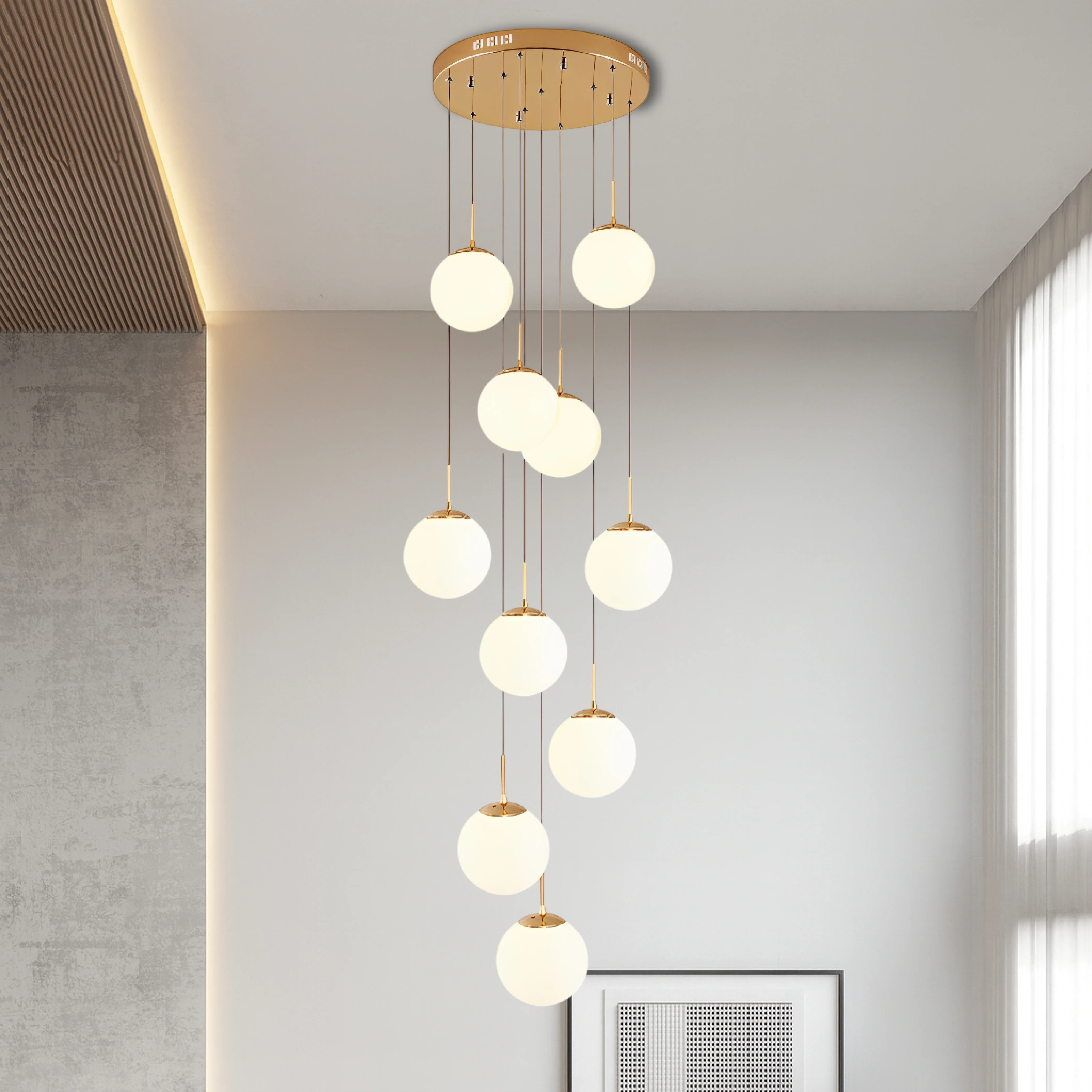 Nordic Staircase Chandelier - Modern Pendant Light for Hallways - Image 6