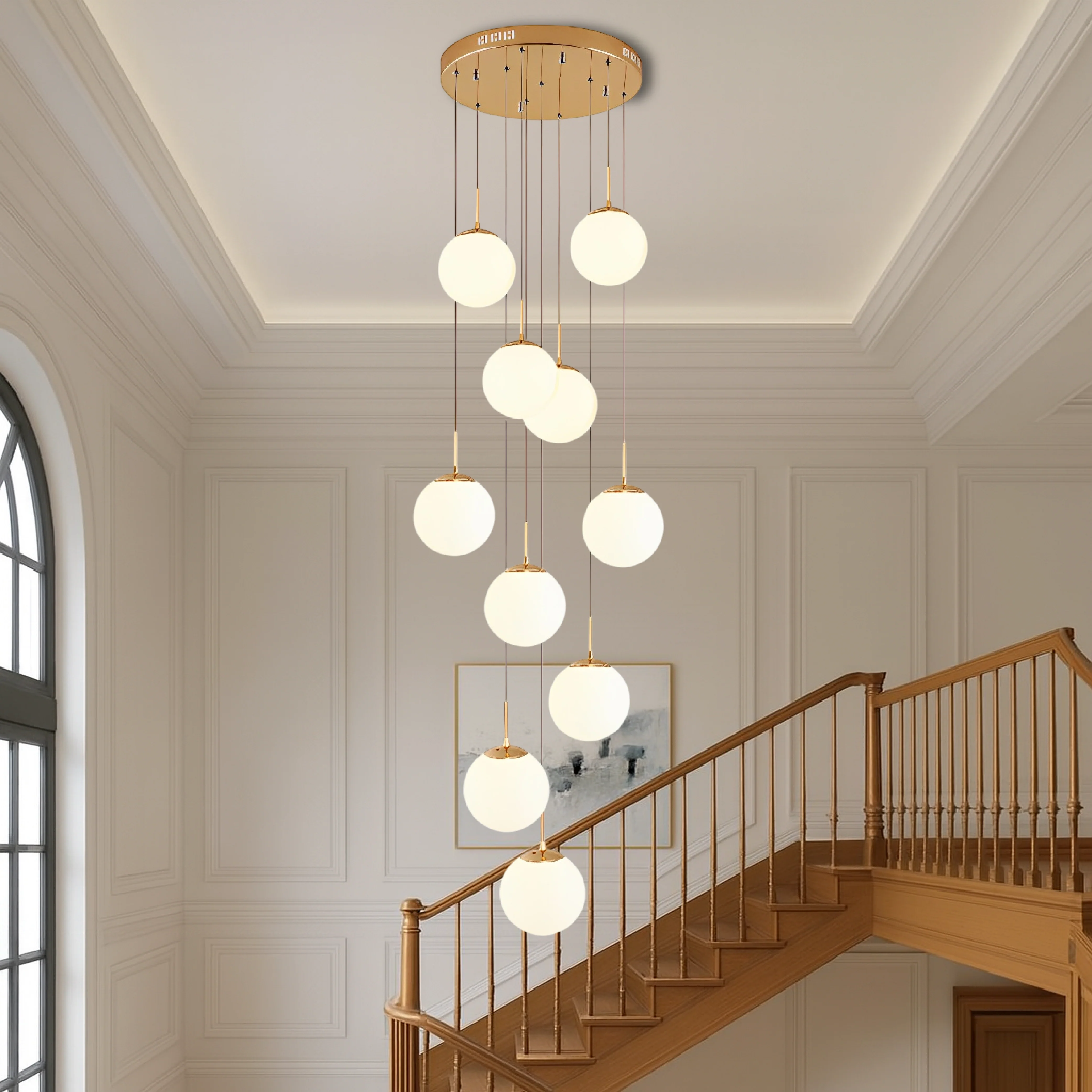Nordic Staircase Chandelier - Modern Pendant Light for Hallways - Image 8