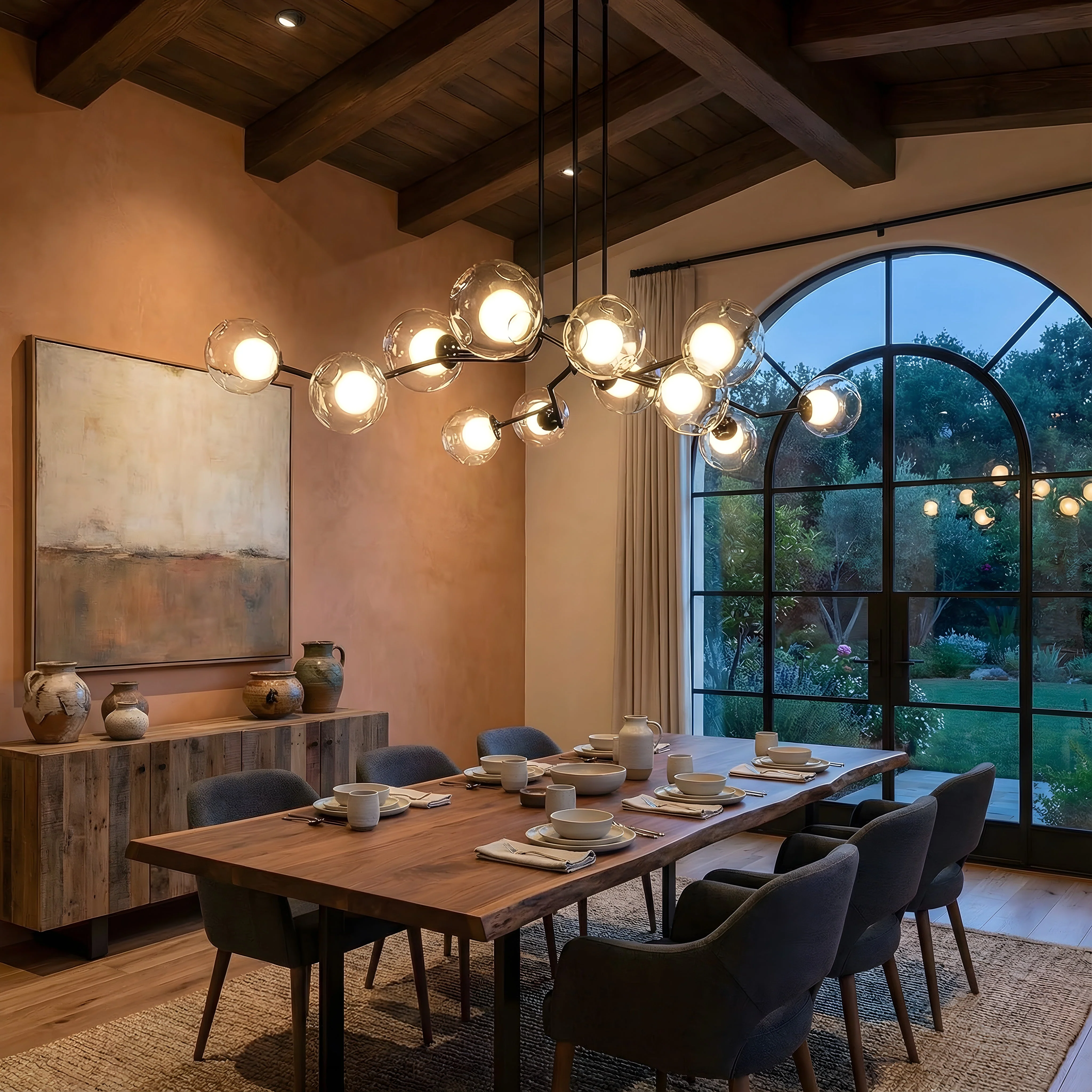 Nordic-Style Glass Ceiling Light - Minimalist Modern Fixture