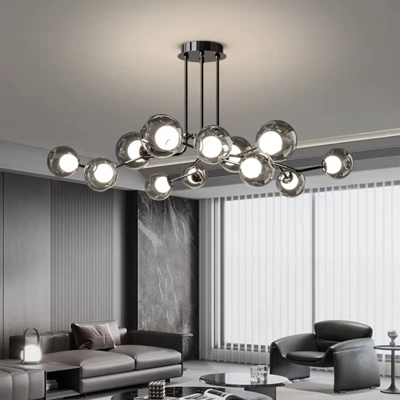 Nordic-Style Glass Ceiling Light - Minimalist Modern Fixture - Image 4