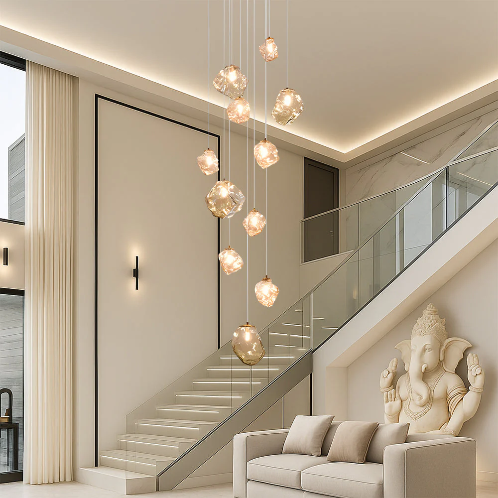 Nordic-Style Staircase Chandelier for Hallways - Modern Pendant Light - Image 6