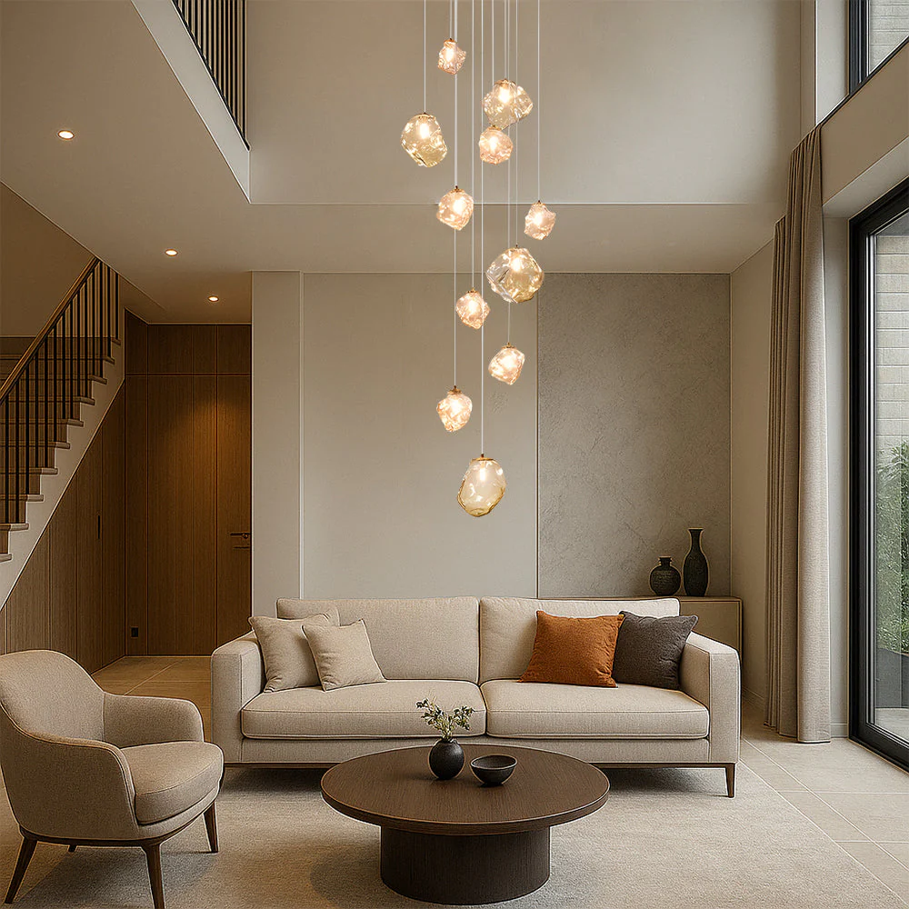 Nordic-Style Staircase Chandelier for Hallways - Modern Pendant Light - Image 7