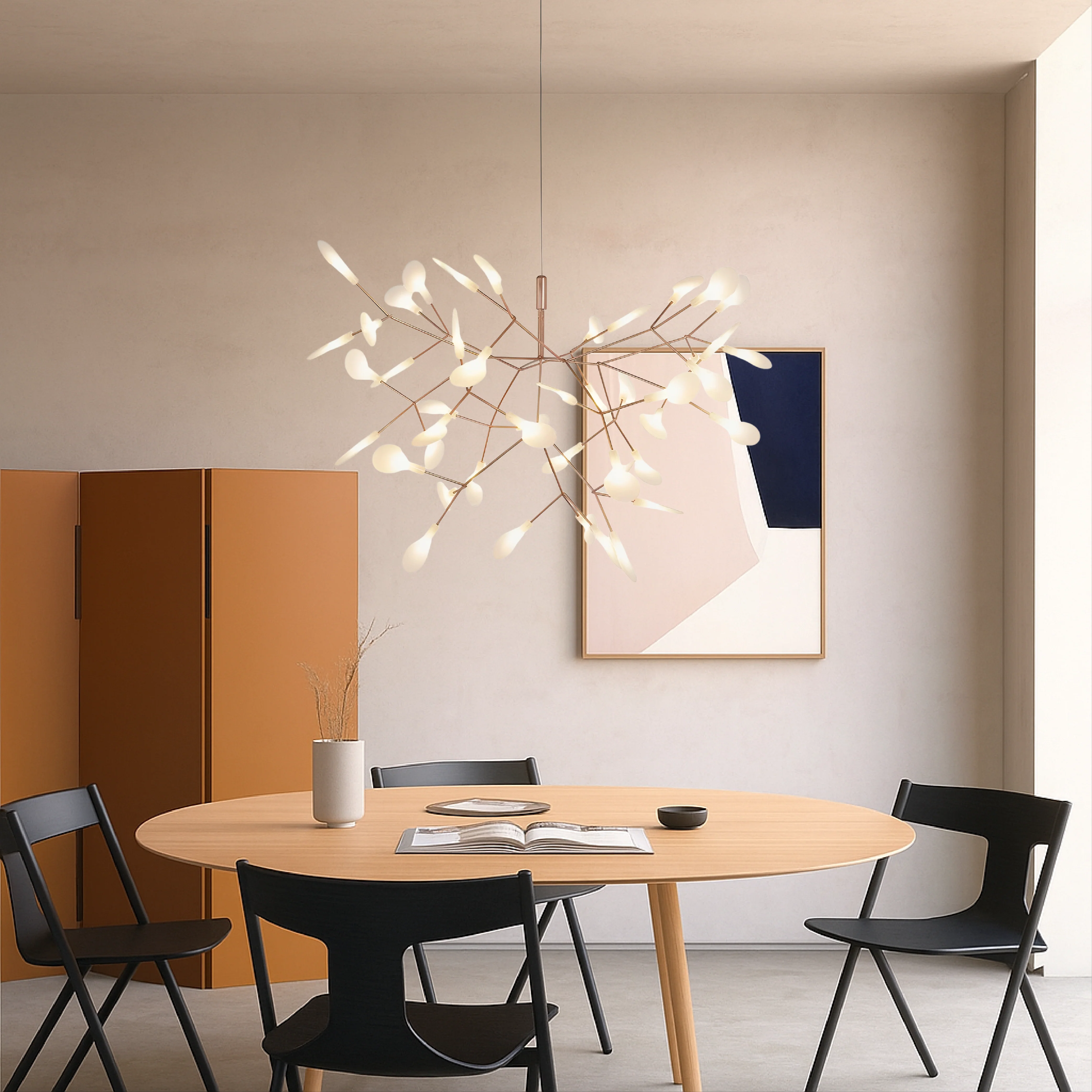 Rose Gold Firefly Pendant Light - Modern Ceiling Fixture