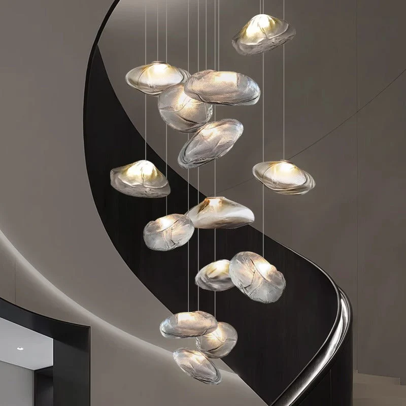 Scandinavian Glass Pendant Chandelier for Dining Room - Image 6