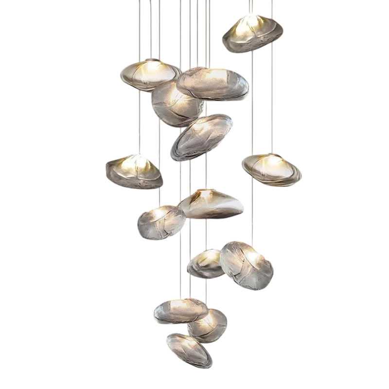 Scandinavian Glass Pendant Chandelier for Dining Room - Image 7