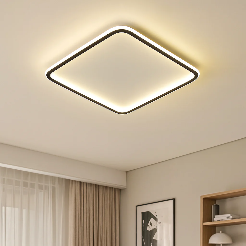 Scandinavian Square LED Ceiling Light - Minimalist Fixture