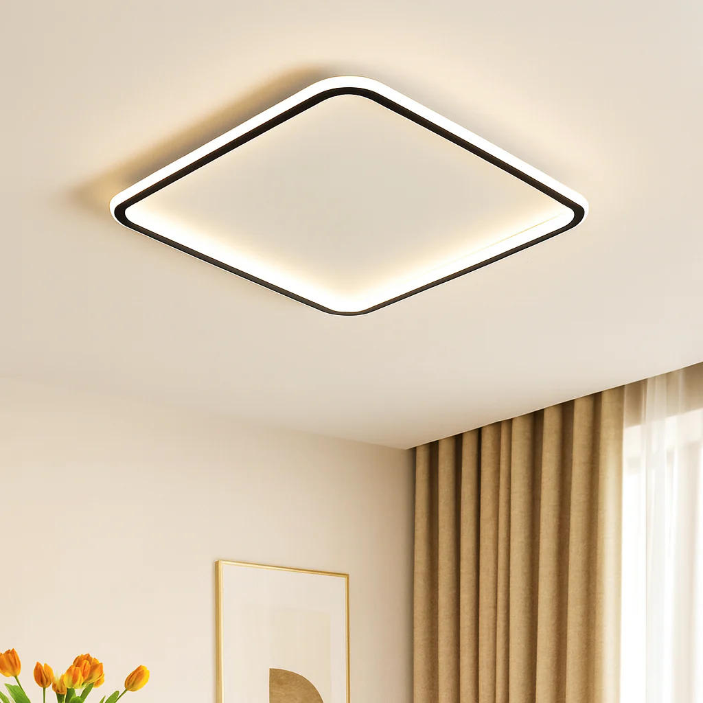 Scandinavian Square LED Ceiling Light - Minimalist Fixture - Image 5