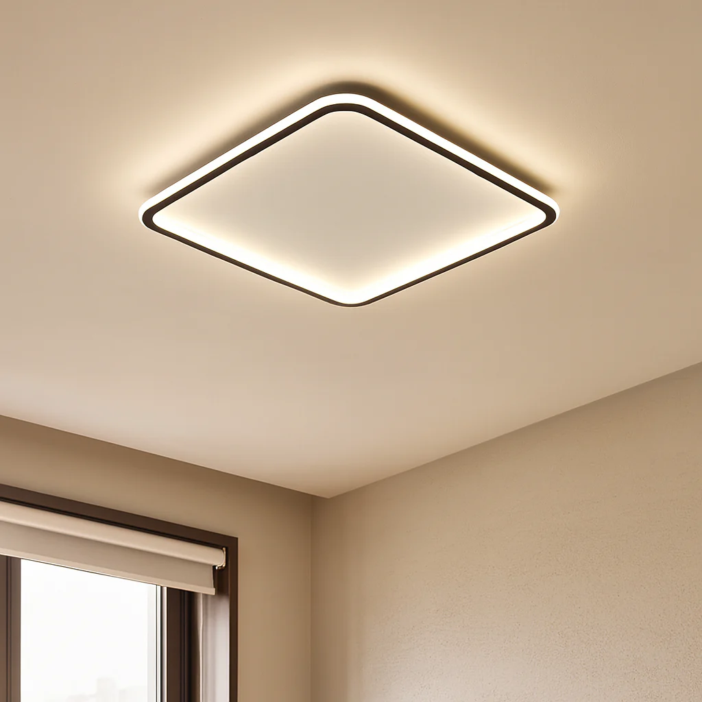Scandinavian Square LED Ceiling Light - Minimalist Fixture - Image 6