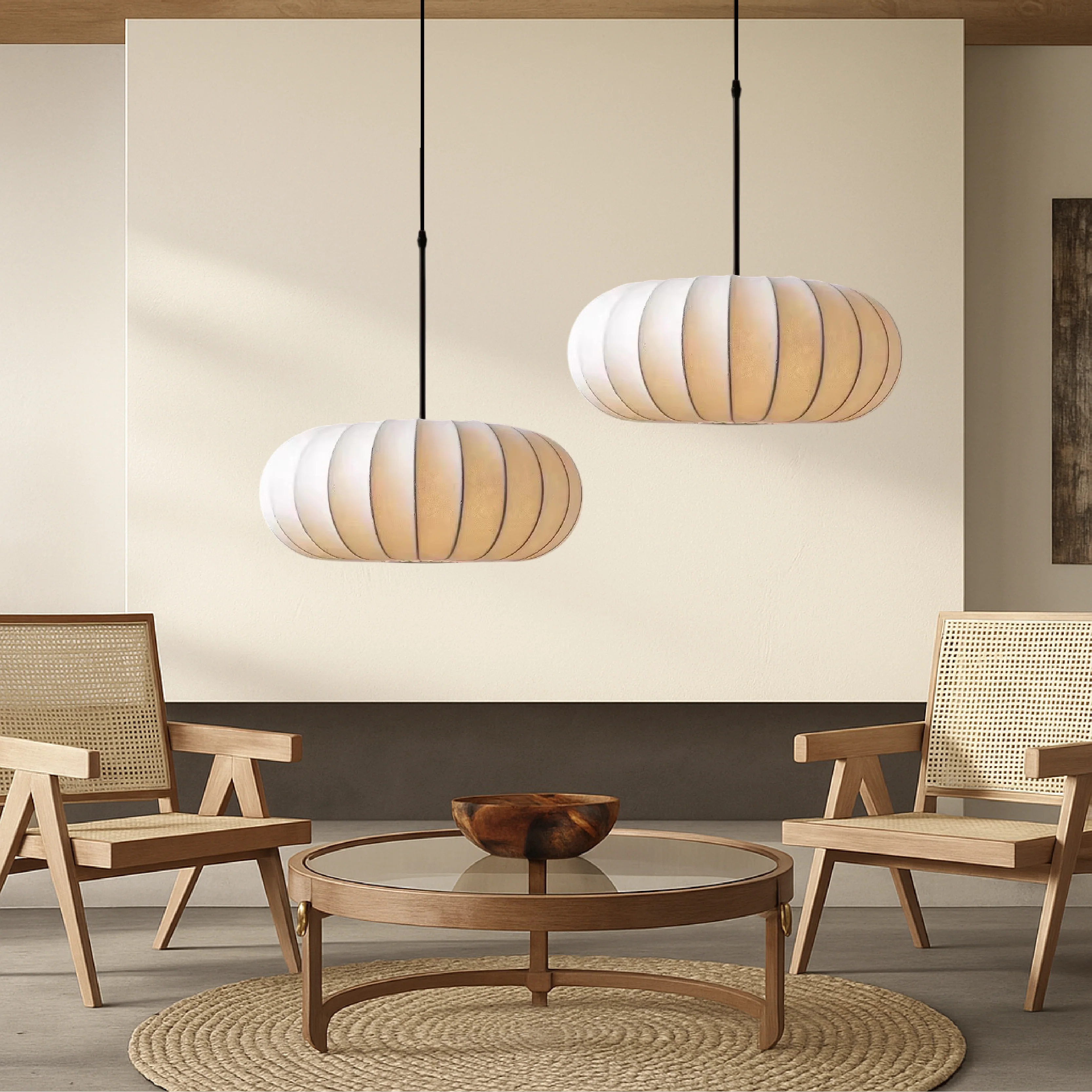 Silk Pendant Light Handcrafted Ceiling Fixture for Living Spaces - Image 3