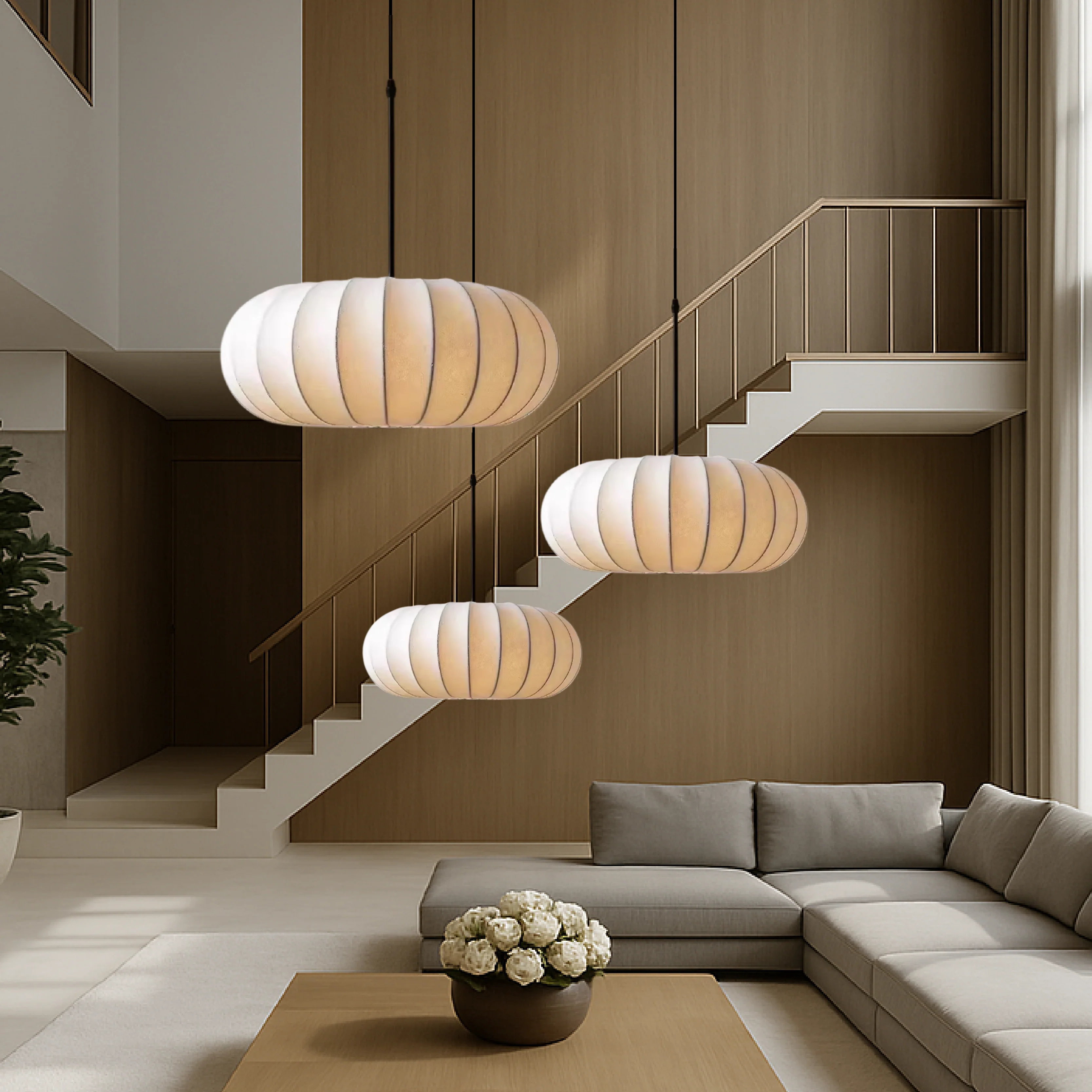 Silk Pendant Light Handcrafted Ceiling Fixture for Living Spaces - Image 4