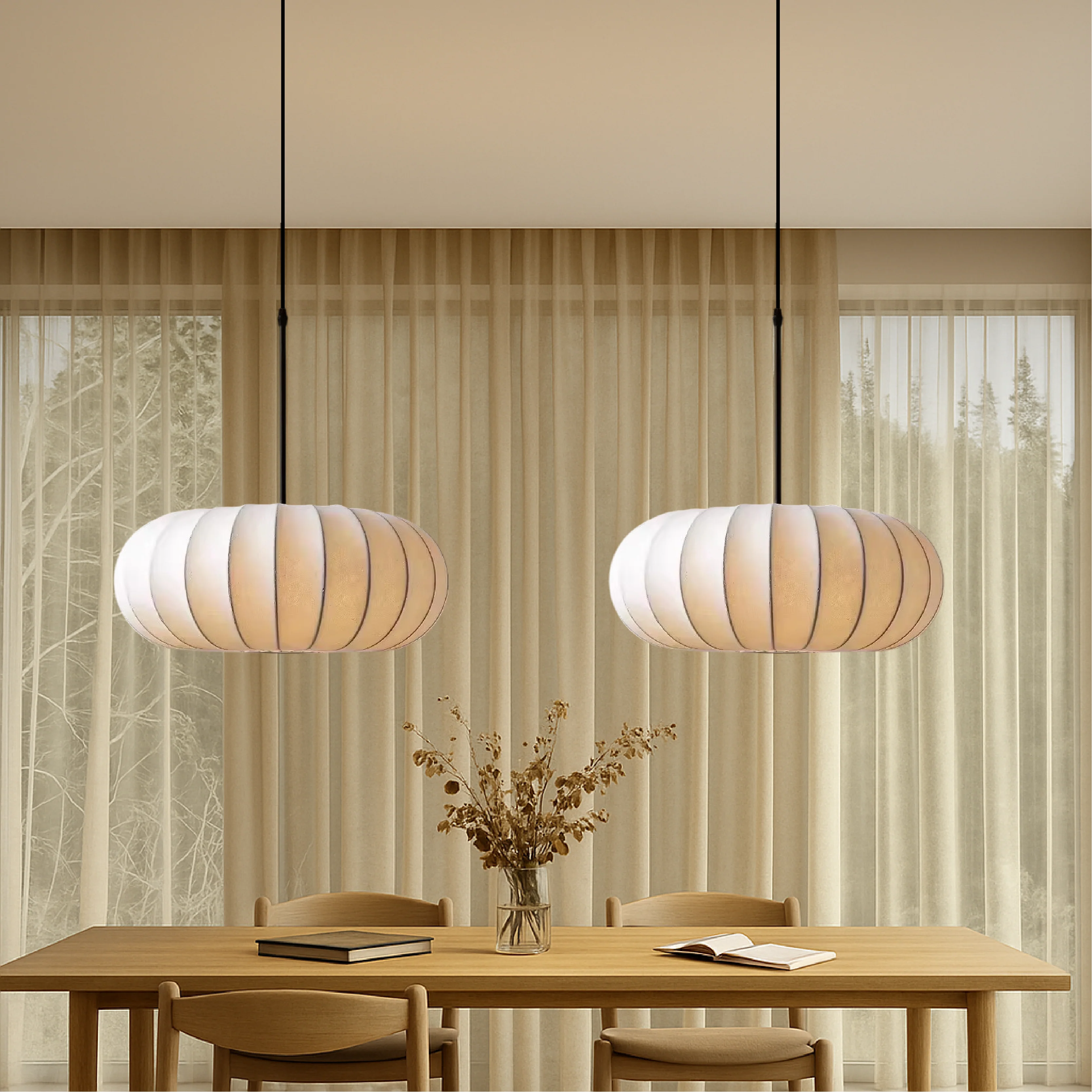 Silk Pendant Light Handcrafted Ceiling Fixture for Living Spaces - Image 5