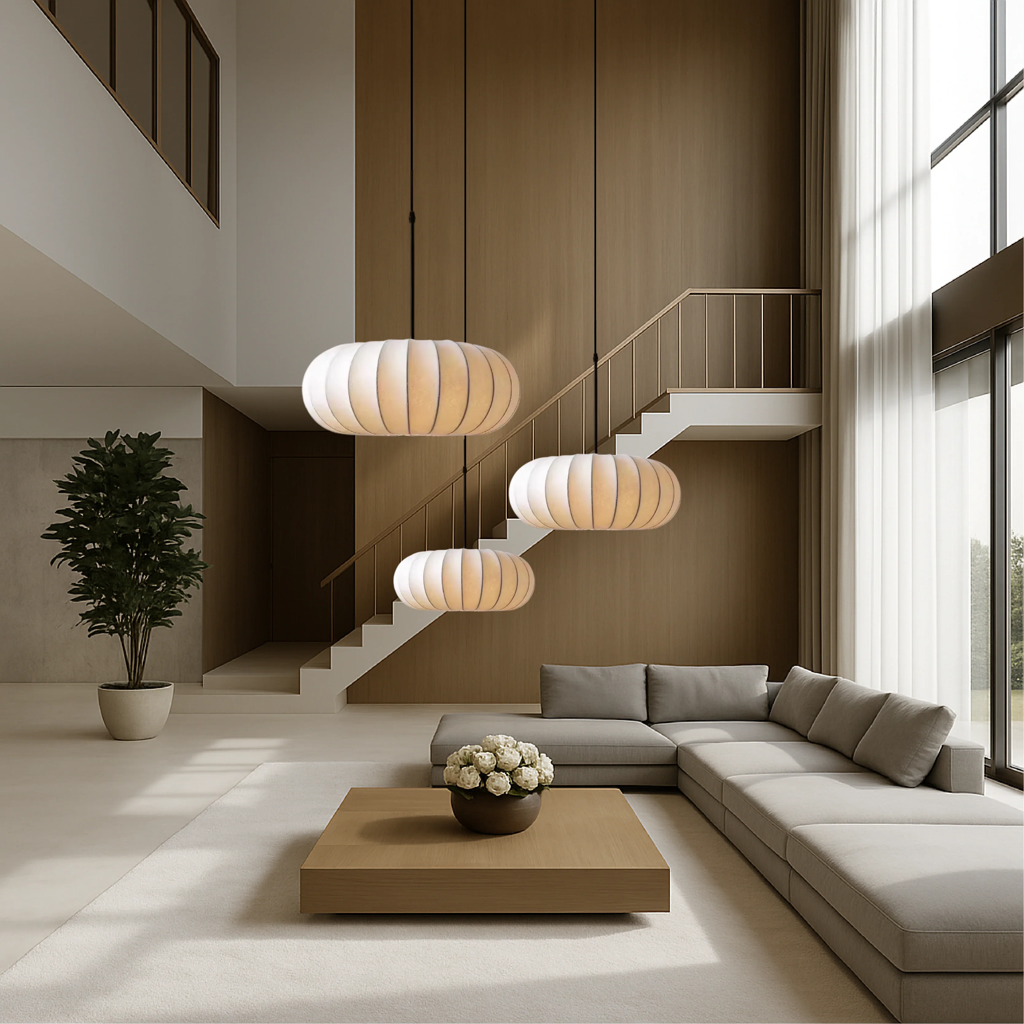 Silk Pendant Light Handcrafted Ceiling Fixture for Living Spaces - Image 7