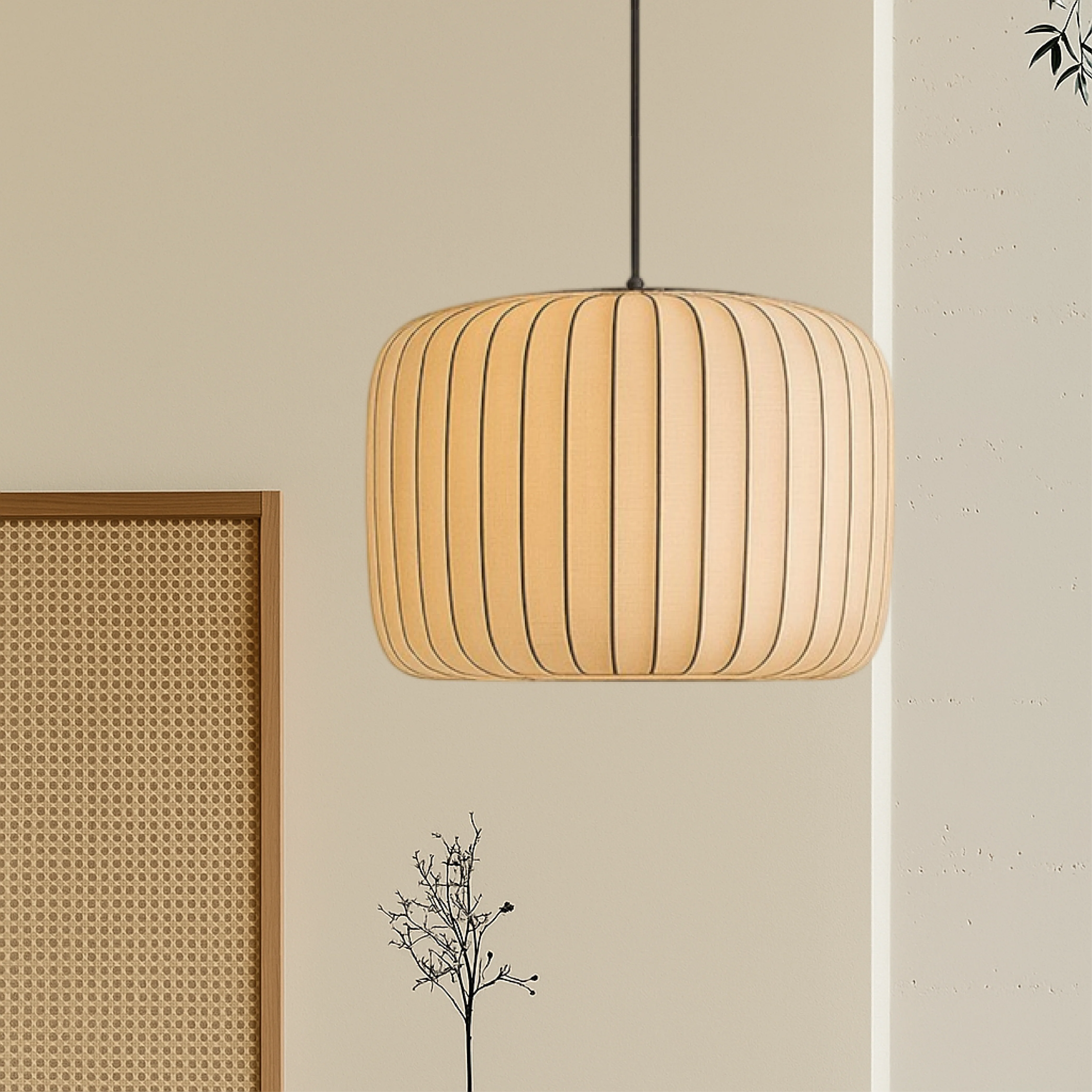 Silk Pendant Light - Modern Ceiling Fixture for Living Room