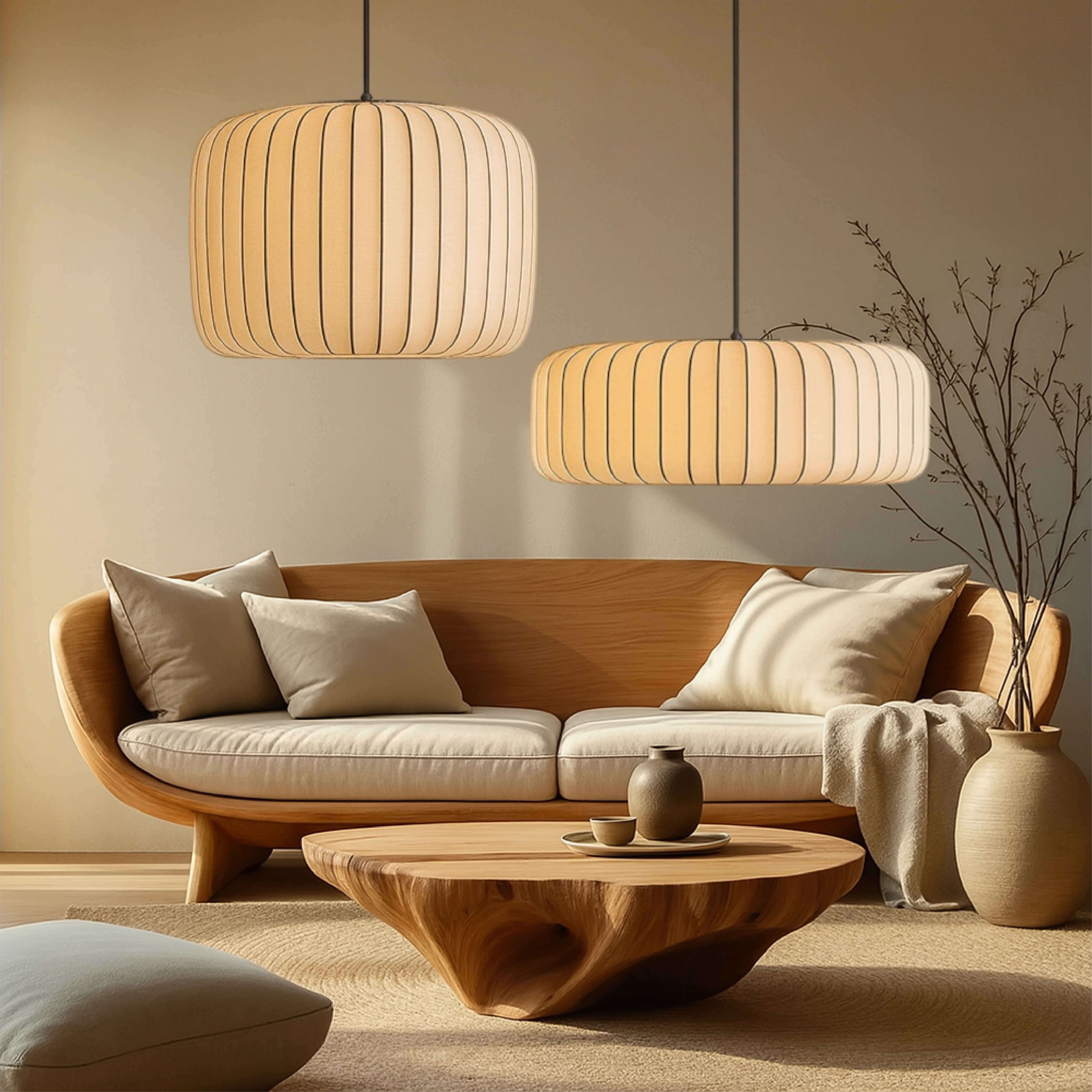 Silk Pendant Light - Modern Ceiling Fixture for Living Room - Image 2