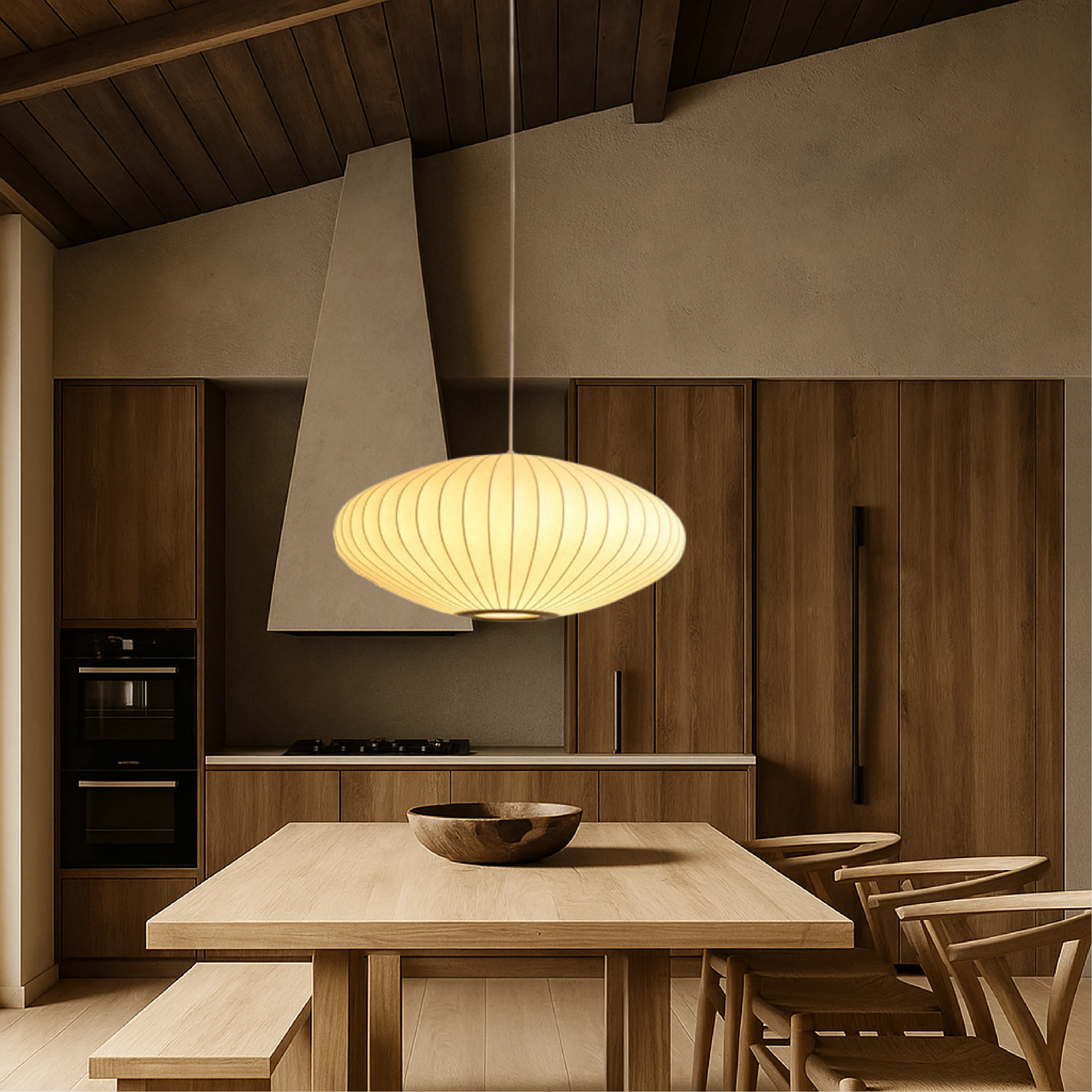 Silk Pendant Light with Italian-Inspired Design - Image 10