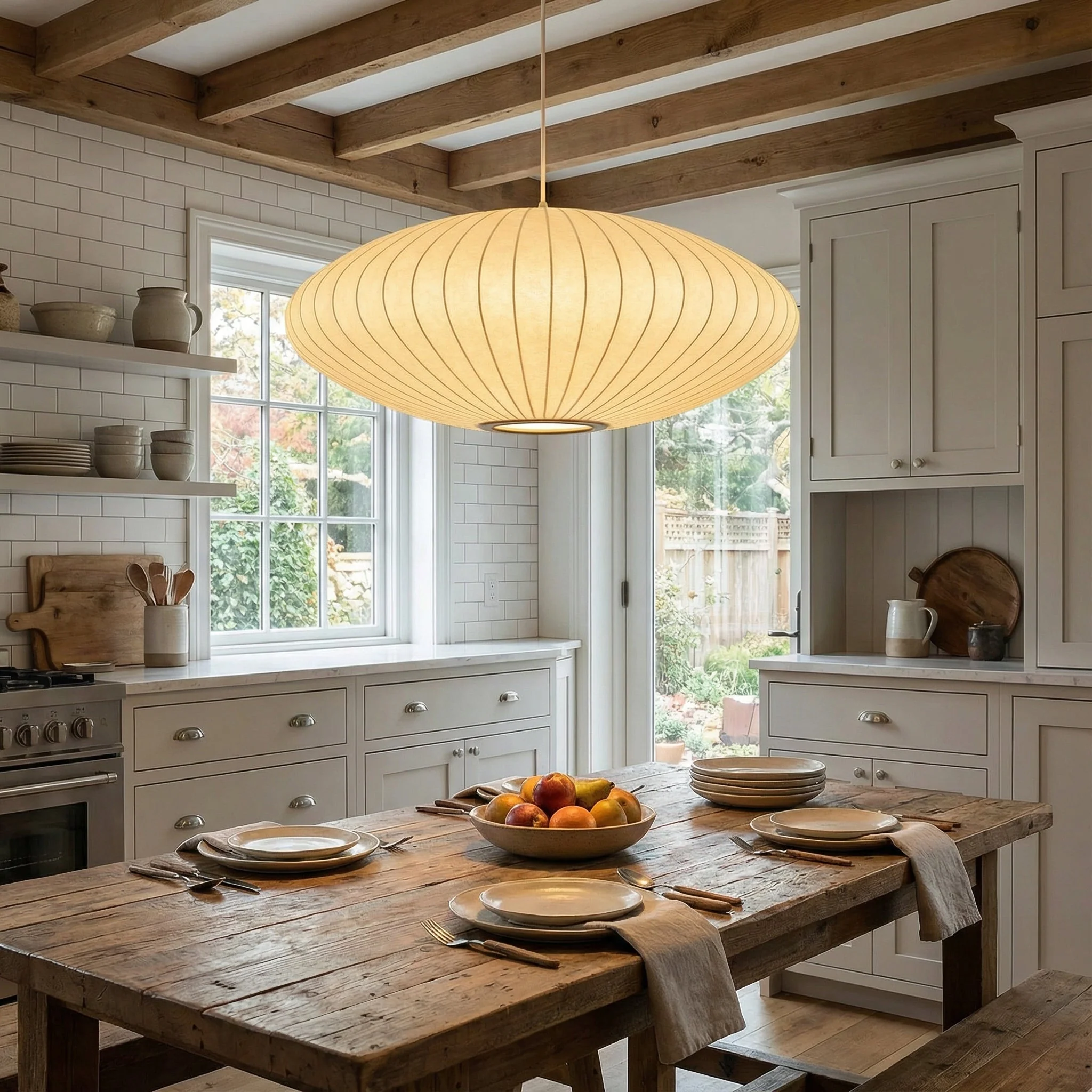 Silk Pendant Light with Italian-Inspired Design - Image 2