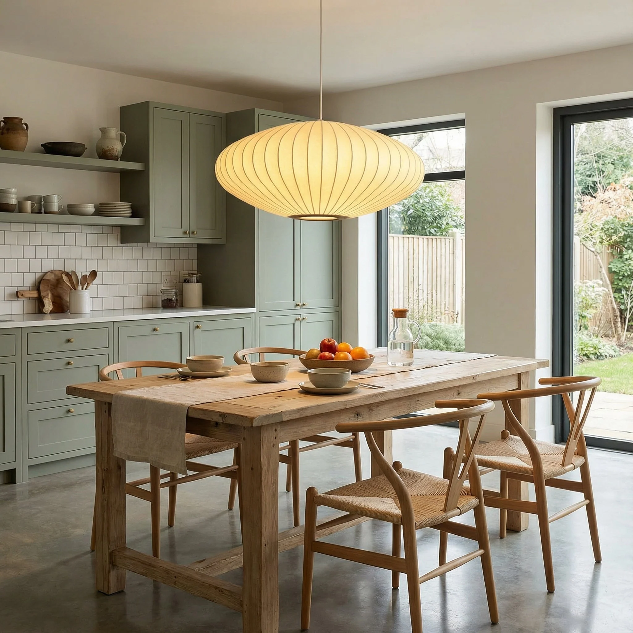 Silk Pendant Light with Italian-Inspired Design - Image 4