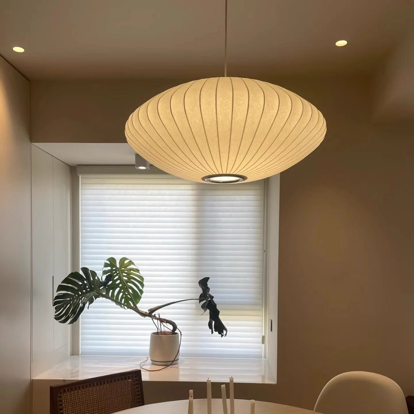 Silk Pendant Light with Italian-Inspired Design - Image 5