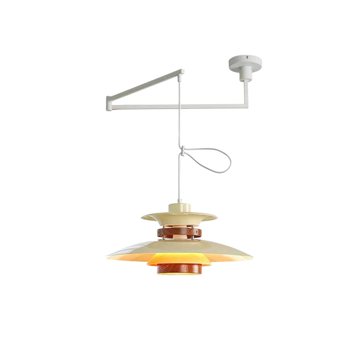 Sleek Adjustable Swing-Arm Pendant Light, Matte Black - Image 10