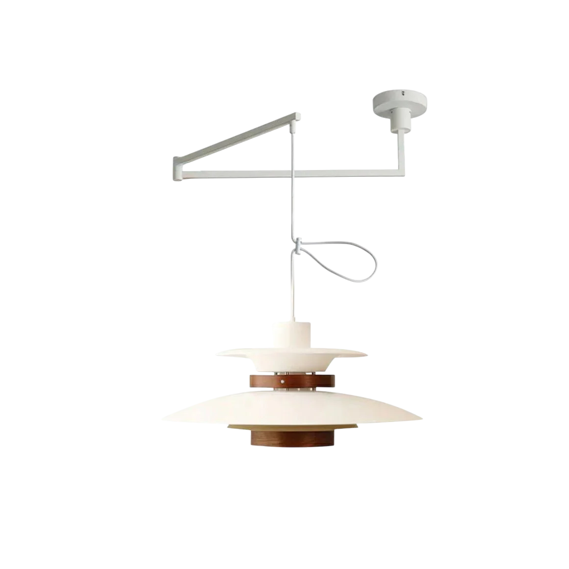 Sleek Adjustable Swing-Arm Pendant Light, Matte Black - Image 9