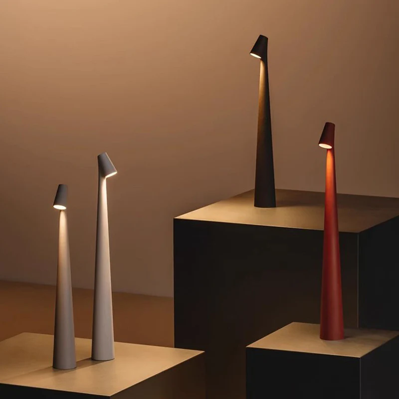 Sleek Dimmable LED Table Lamp with Wood Base and Glass Shade