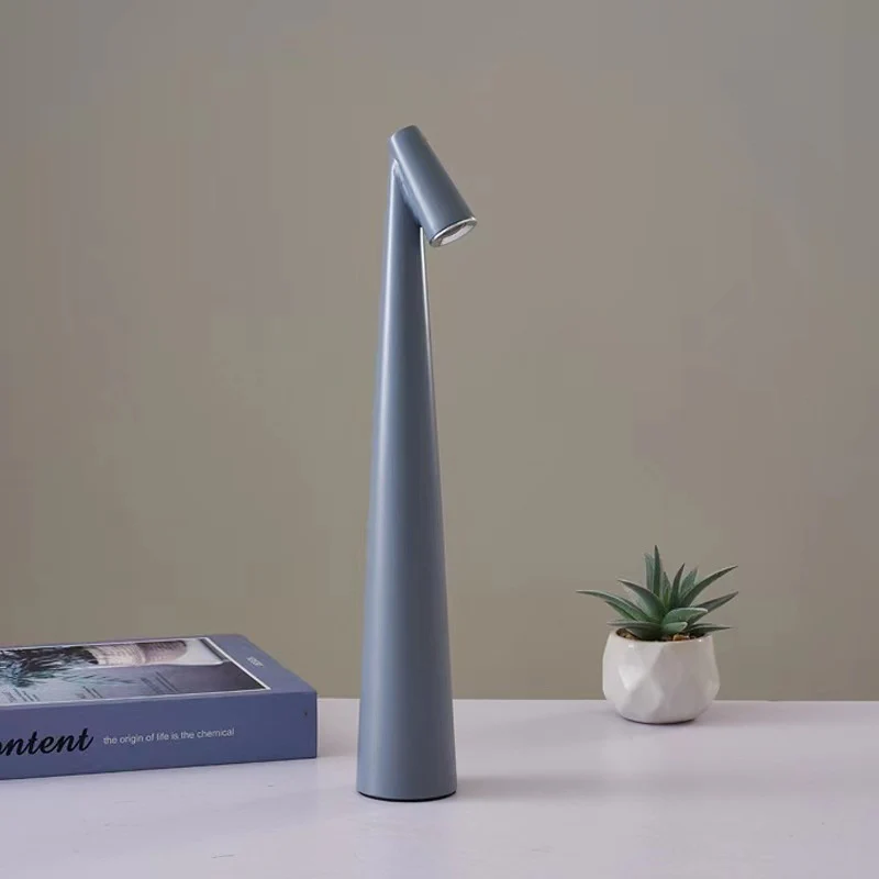 Sleek Dimmable LED Table Lamp with Wood Base and Glass Shade - Image 13