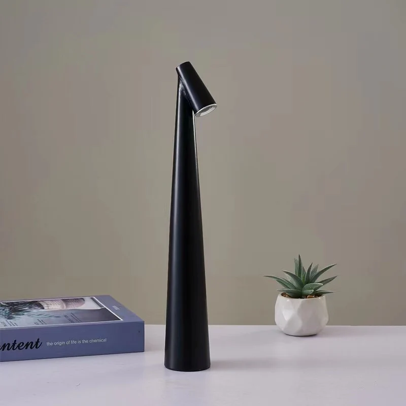 Sleek Dimmable LED Table Lamp with Wood Base and Glass Shade - Image 17