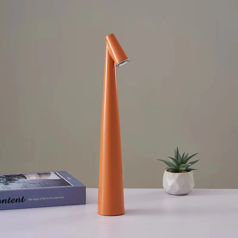 Sleek Dimmable LED Table Lamp with Wood Base and Glass Shade - Image 6