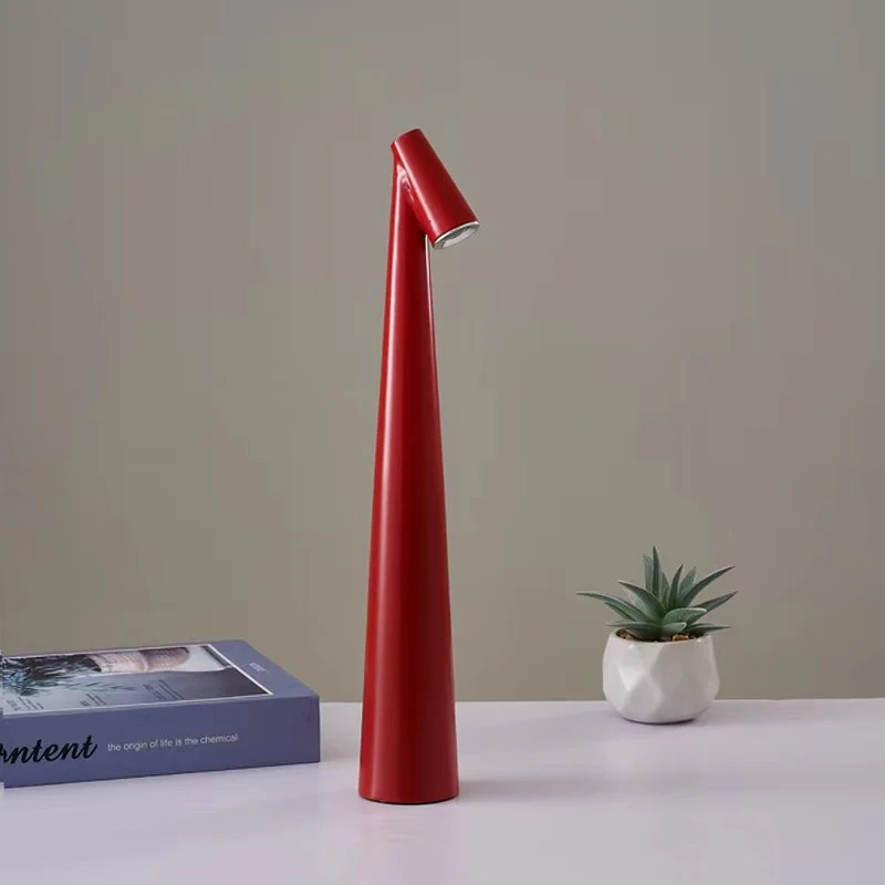 Sleek Dimmable LED Table Lamp with Wood Base and Glass Shade - Image 7