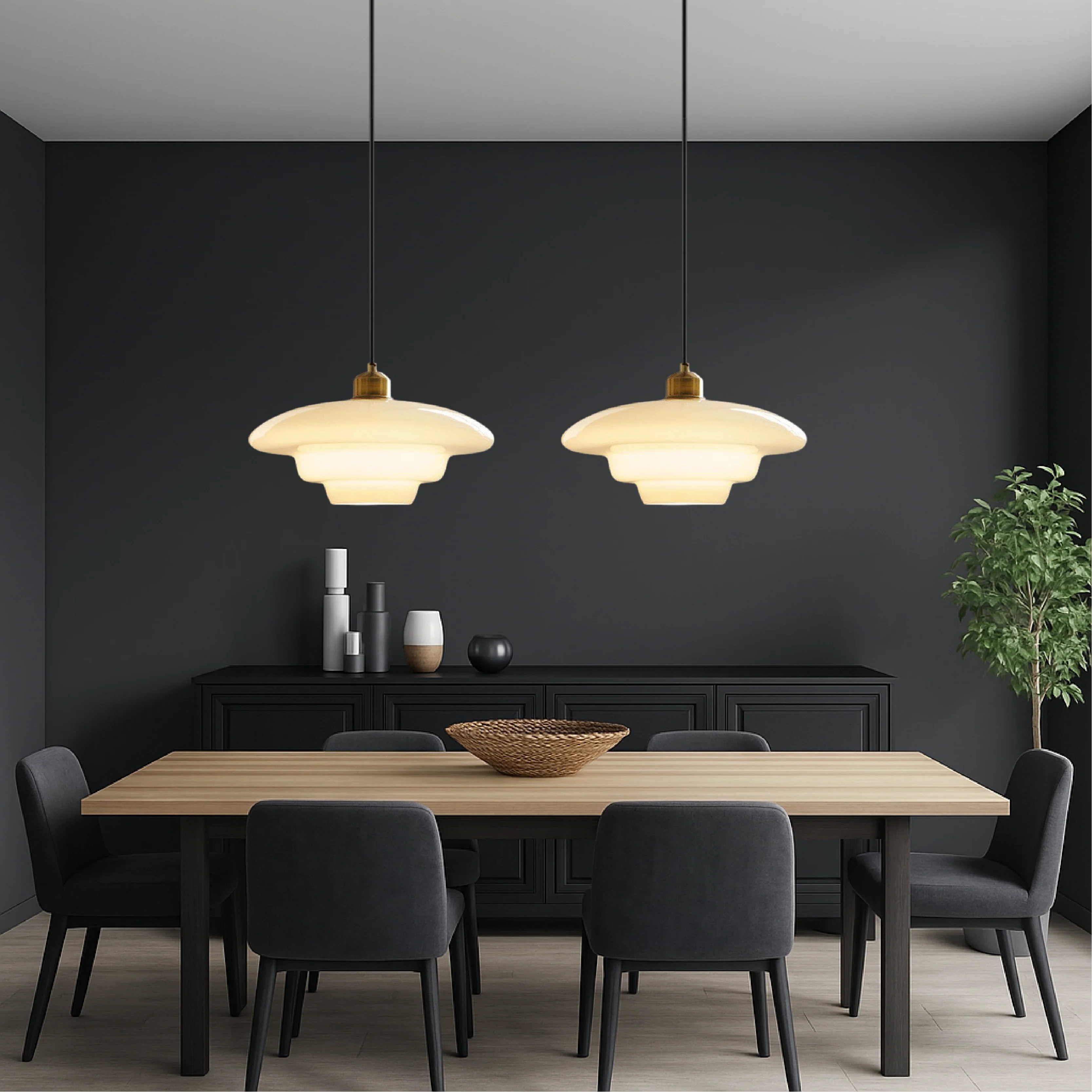 Soft Milky White Glass Pendant Light - Modern Ceiling Fixture - Image 2