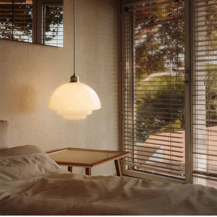 Soft Milky White Glass Pendant Light - Modern Ceiling Fixture - Image 8