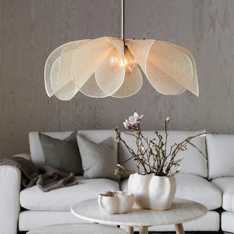 Textured Fabric Pendant Light with Soft Glow - Modern Ceiling Fixture