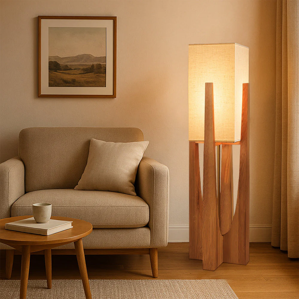 Wabi-Sabi Japanese Floor Lamp - Minimalist Modern Lighting - Image 4