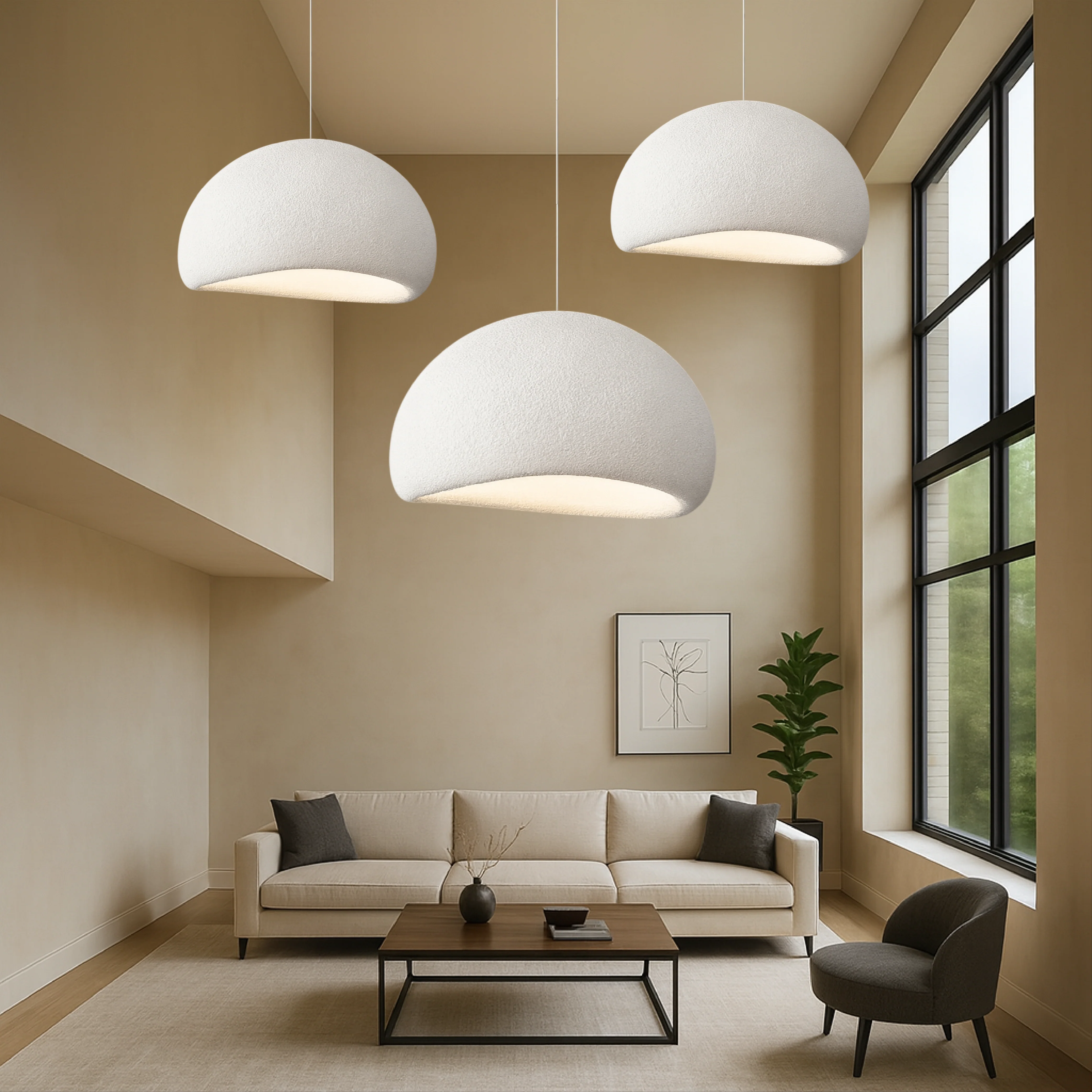 Wabi-Sabi Pendant Light - Minimalist Modern Home Lighting - Image 3