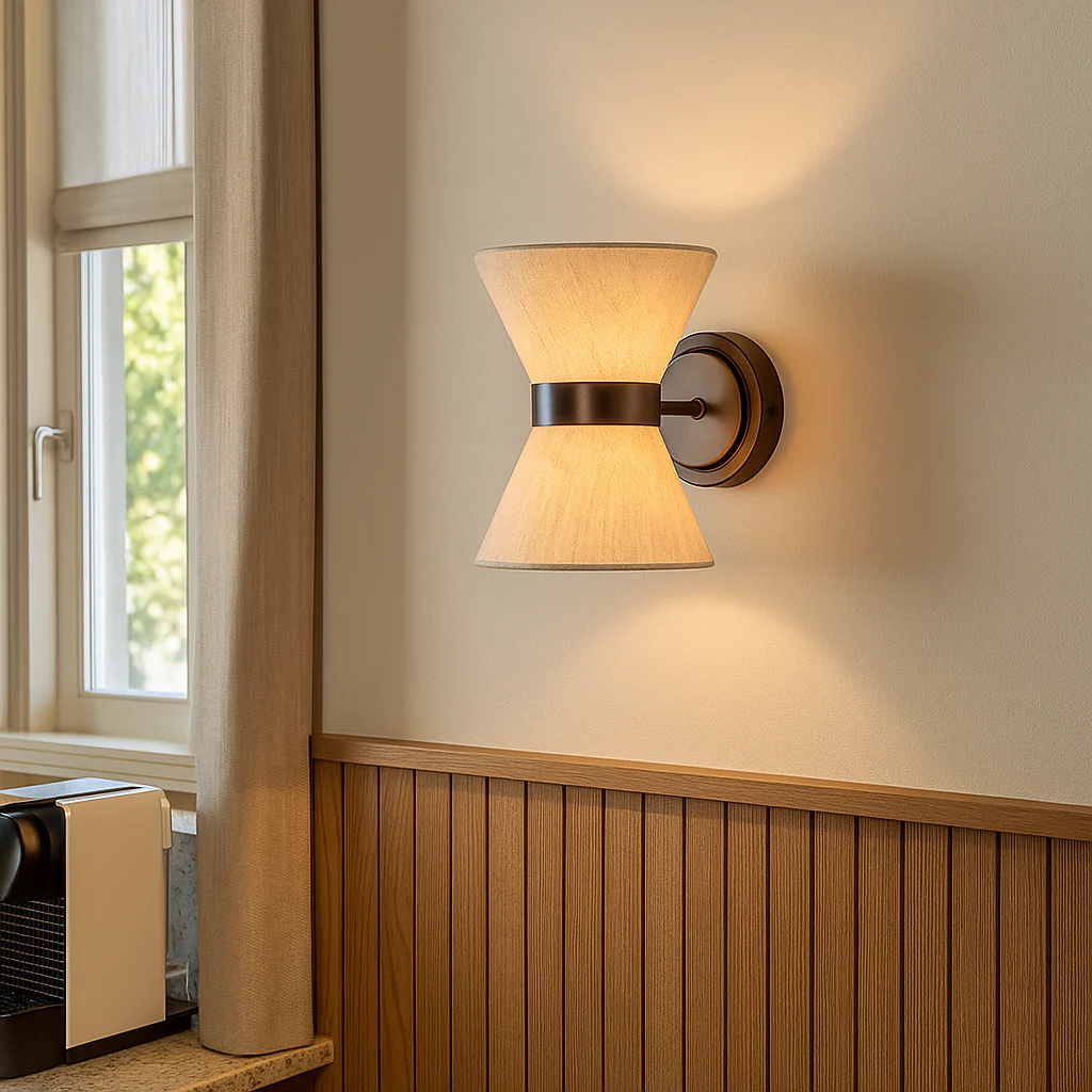 Wabi-Sabi Silk Wall Sconce Handcrafted Japanese-Inspired Lighting