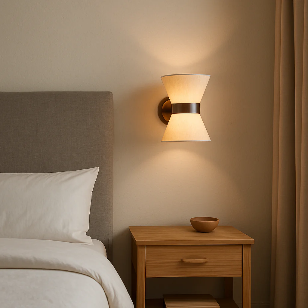 Wabi-Sabi Silk Wall Sconce Handcrafted Japanese-Inspired Lighting - Image 3