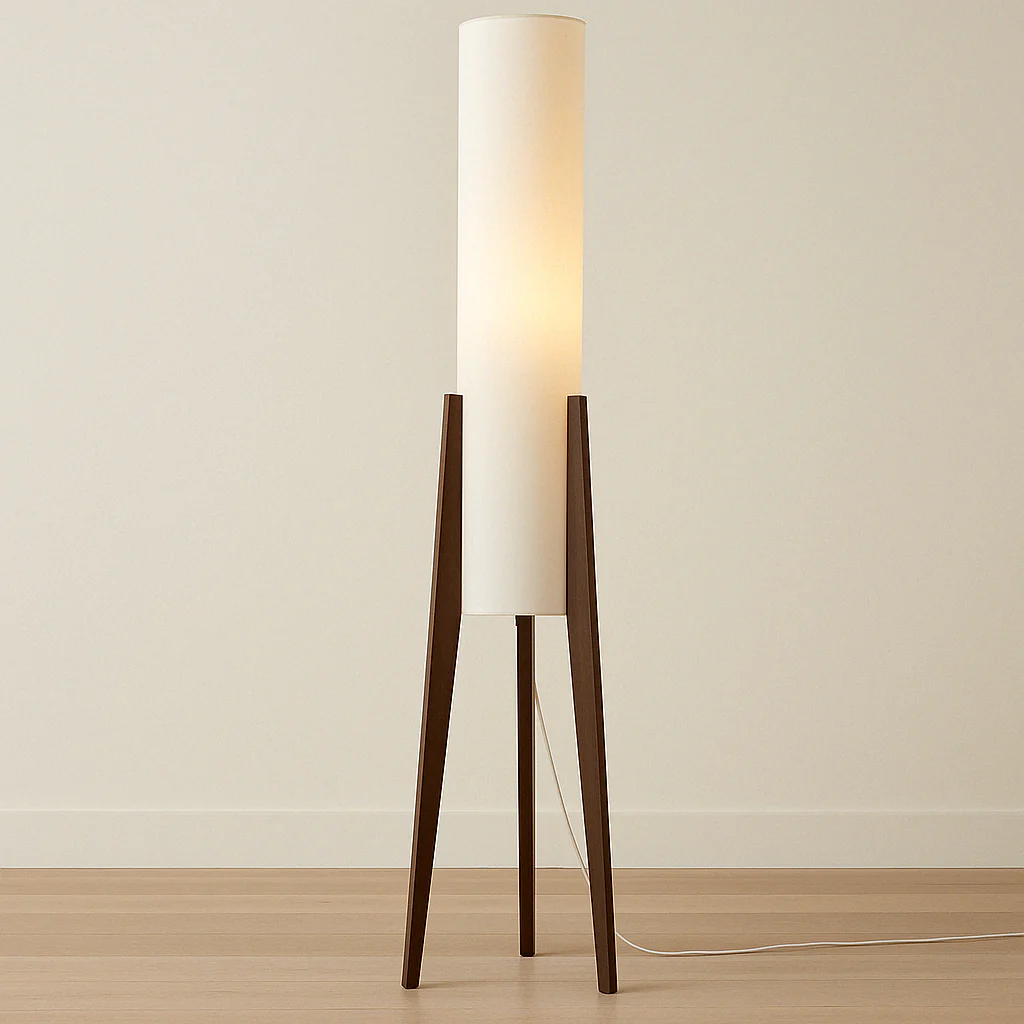 Walnut Floor Lamp | Solid Wood, Handcrafted with Warm LED Glow - Image 8